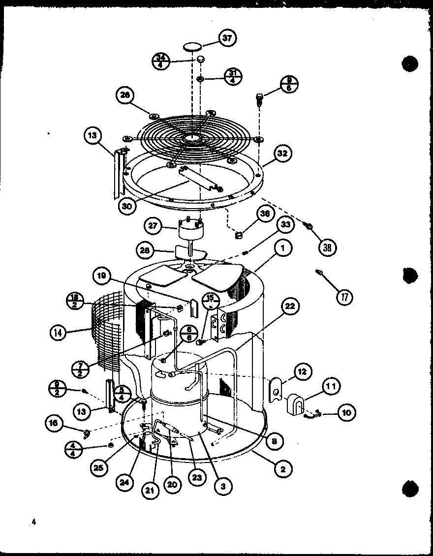 Amana VRCF18U01B/P9917909C preform coil assembly diagram