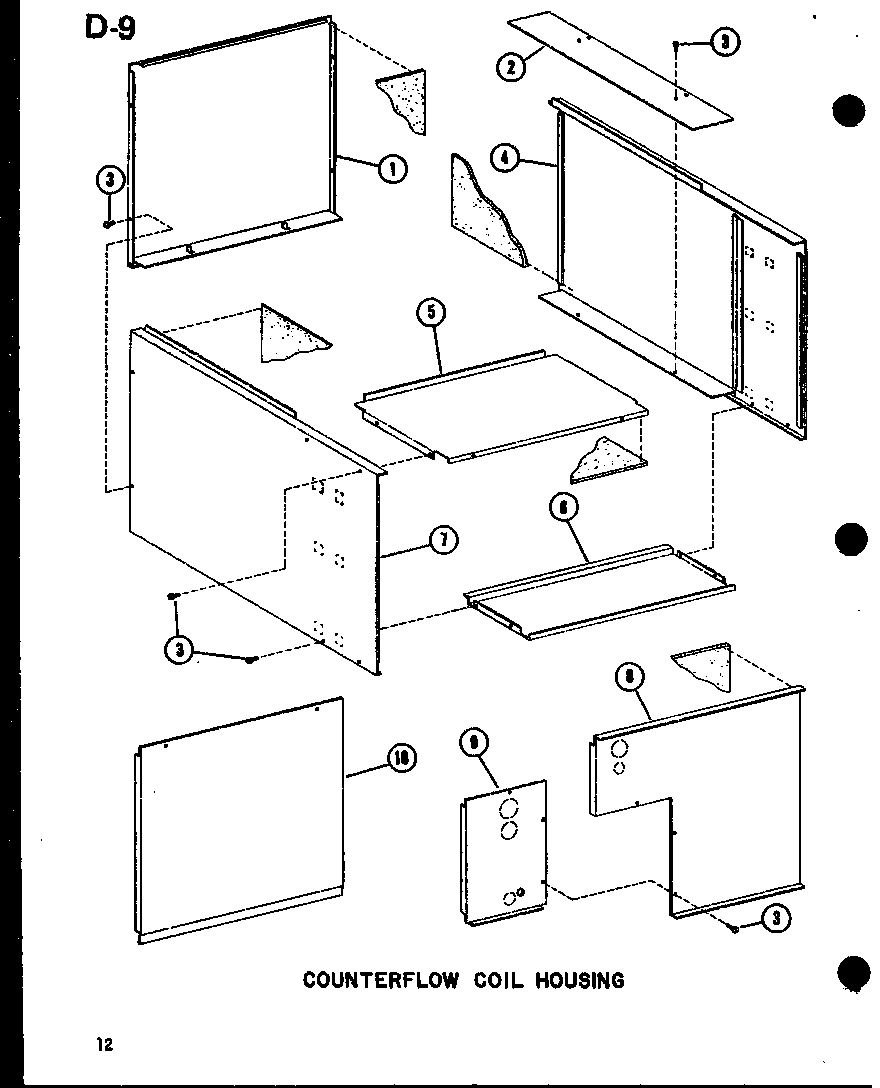 Amana ECFC18A0M-B/P67487-1C counterflow coil housing (d67636-24/p67636-24c) (d67636-20/p67636-20c) (d67636-16/p67636-16c) diagram