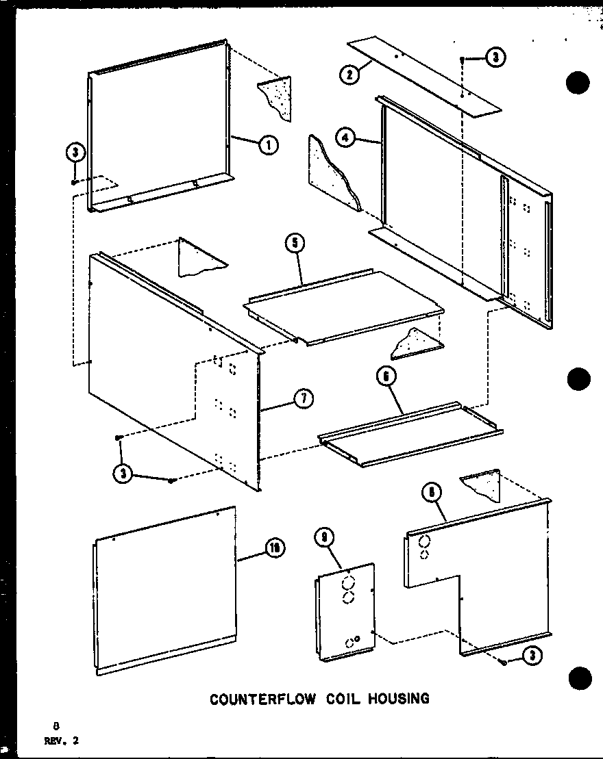 Amana D6763620/P6763620C counterflow coil housing (d6763620/p6763620c) (d6763616/p6763616c) diagram