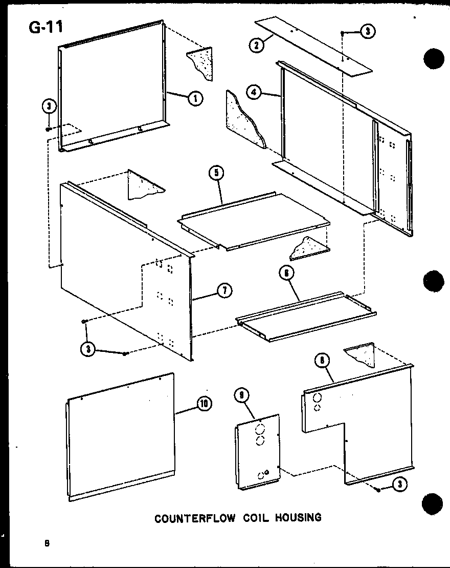 Amana ECFC24AOM-C/P67487-9C counterflow coil housing (d67636-24/p67636-24c) (d67636-20/p67636-20c) (d67636-16/p67636-16c) diagram