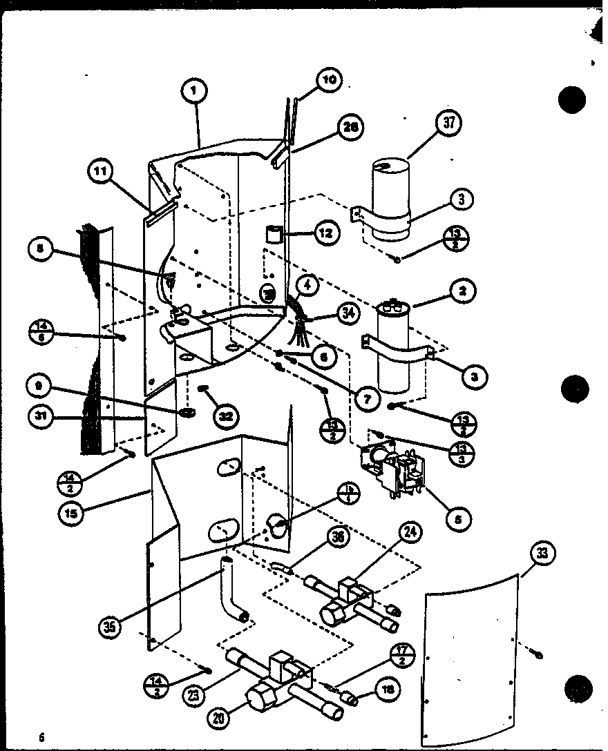 Amana VRCF60U03A/P9917949C control assembly diagram