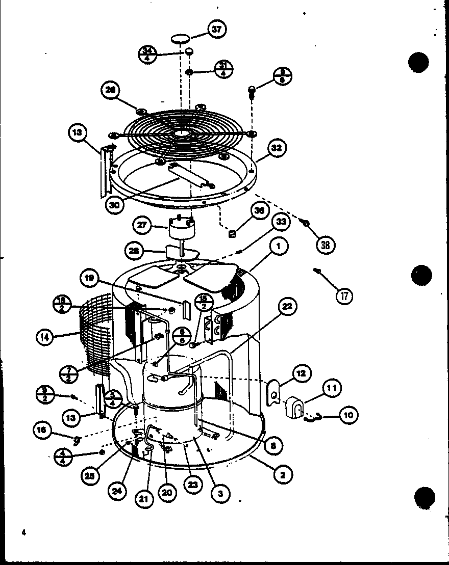 Amana VRCF18U01C/P9885210C preform coil assembly diagram