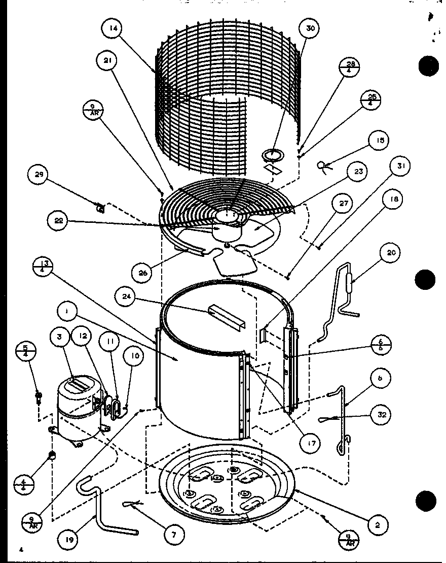 Amana VRCF36U01D/P1106804C condenser diagram
