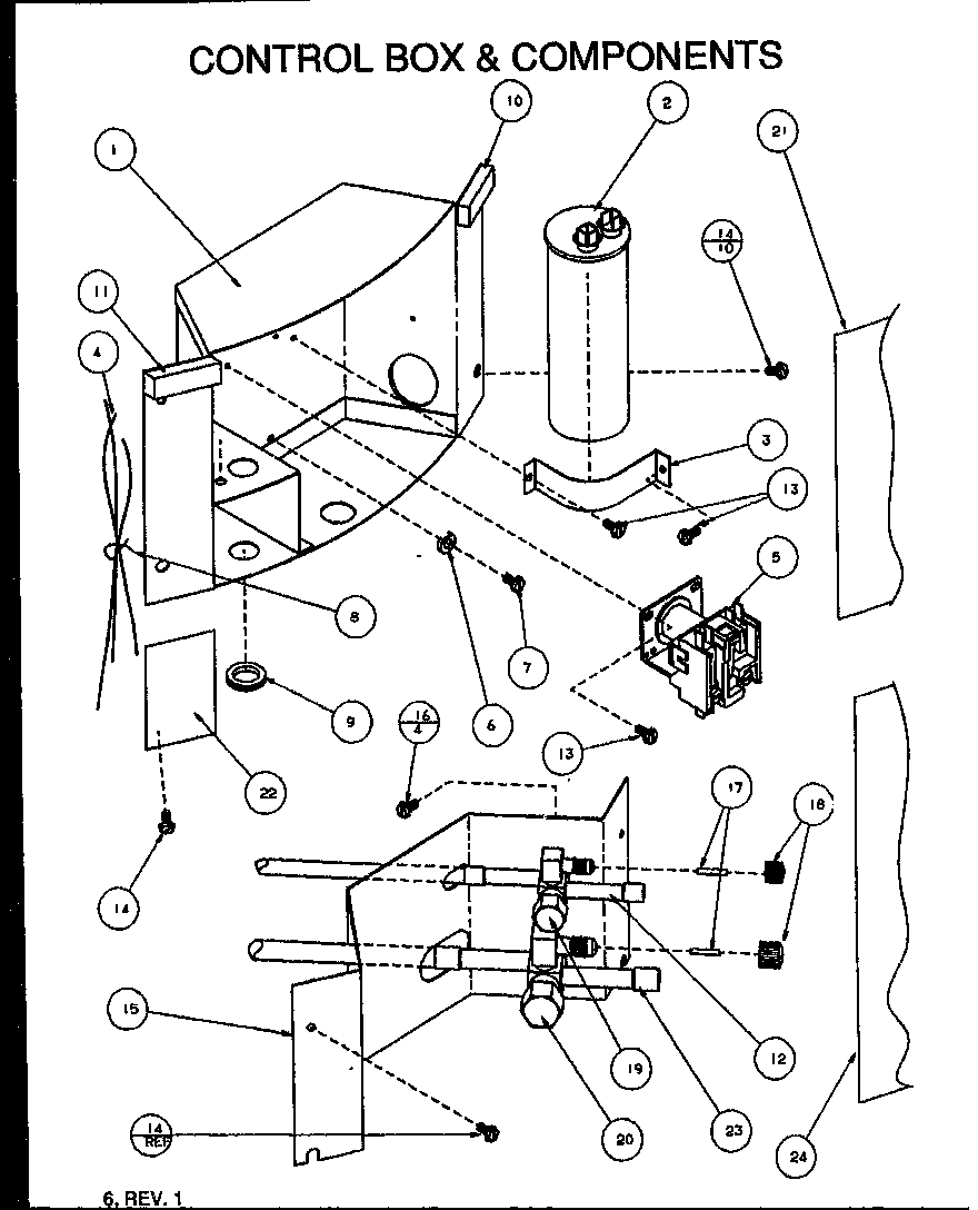 Amana ARCF60U04D/P9885223C control box & components diagram