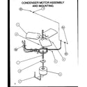 Amana ZRCF48U01A/P1163001C condenser motor assembly and mounting diagram