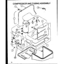Amana ZRCF48U01A/P1163001C compressor and tubing assembly (zrcf42u01d/p1104304c) (zrcf48u01a/p1163001c) (zrcf60u01a/p1163002c) diagram