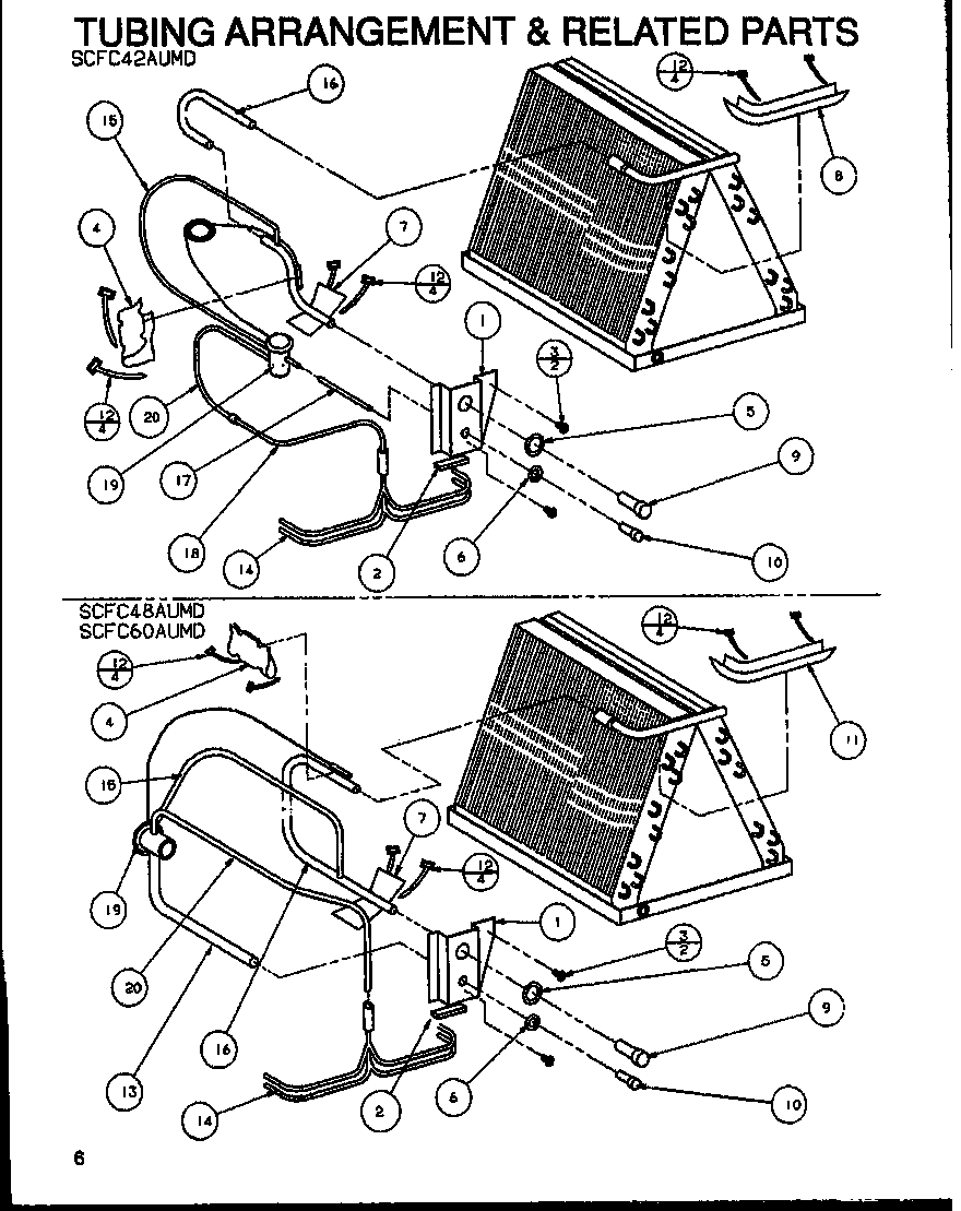 Amana SCFC42AUMD/P6944907C tubing arrangement & related parts diagram
