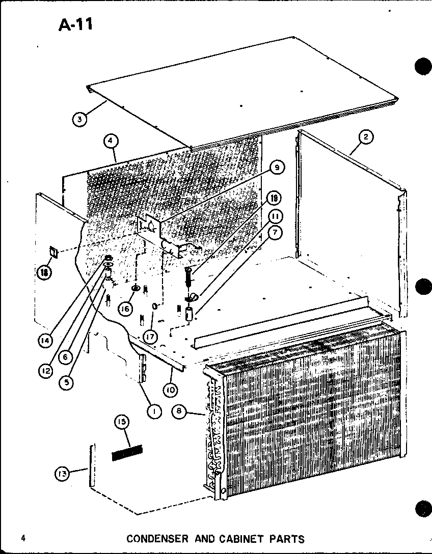 Amana D55338-20C condenser and cabinet parts (erhq48-001a/p55201-95c) (erhq48-003a/p55201-96c) (erhq60-001a/p55201-97c) (erhq60-003a/p55201-98c) diagram