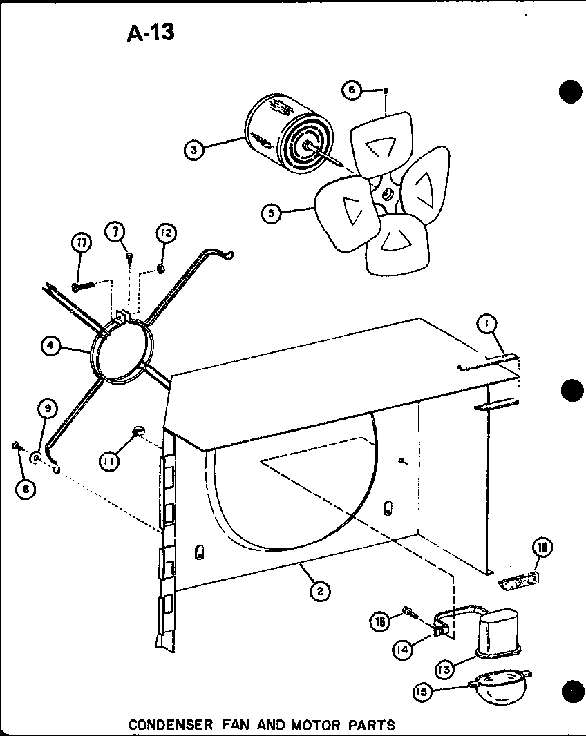 Amana D55338-20C condenser fan and motor parts (erhq48-001a/p55201-95c) (erhq48-003a/p55201-96c) (erhq60-001a/p55201-97c) (erhq60-003a/p55201-98c) diagram