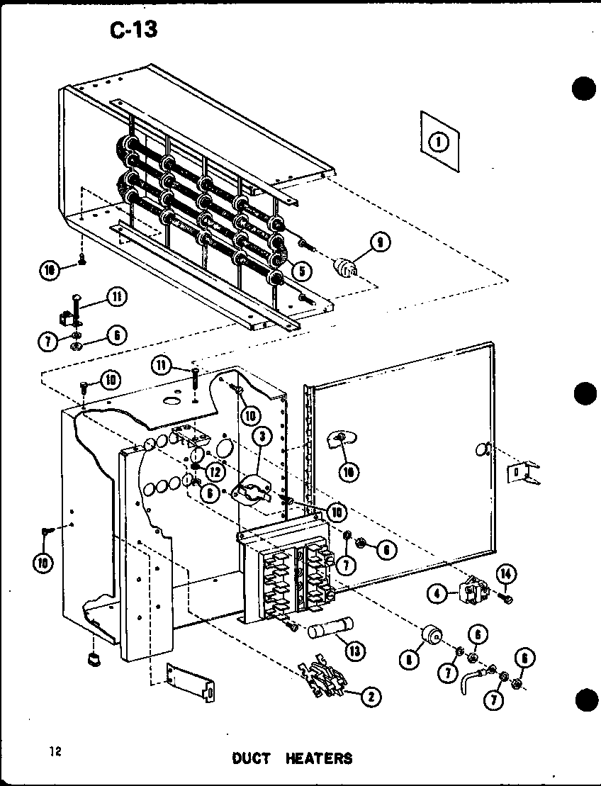 Amana ERHQ18-W01A/P67845-1C duct heaters (d55338-5/p55338-5c) (d55338-10/p55338-10c) (d55338-15/p55338-15c) (d55338-20/p55338-20c) diagram