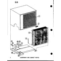 Amana RHQ3600-1B/P67850-15C condenser and cabinet parts diagram
