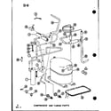 Amana RHQ3600-1B/P67850-15C compressor and tubing parts diagram