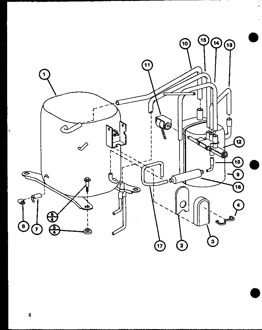 Amana ARHF24-U01A/P69568-2C compressor diagram