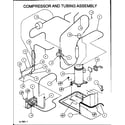 Amana ZRHF42U01B/P1155510C compressor and tubing assembly (zrhf24u01a/p1155501c) (zrhf24u01b/p1155507c) (zrhf30u01a/p1155502c) (zrhf30u01b/p1155508c) (zrhf36u01b/p1155509c) (zrhf36u01a/p1155503c) diagram