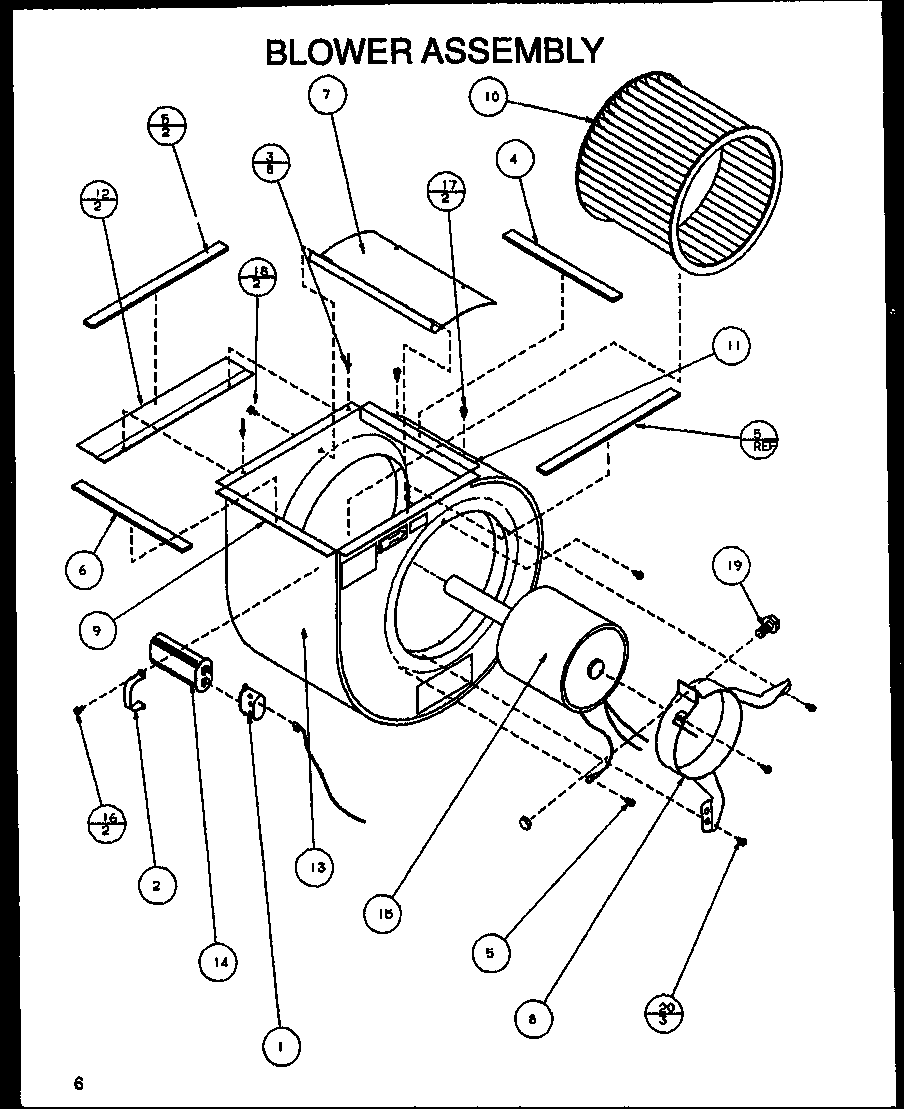 Amana BHAS36T002A/P1100712C blower assembly diagram