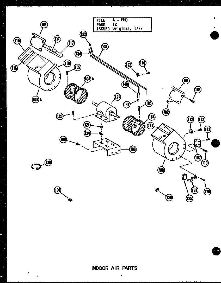 Amana D54444-6C/P54444-6C indoor air parts (pho4800-1a/p55600-17c) (pho4800-3a/p55600-19c) (pho5800-1a/p55600-18c) (pho5800-3a/p55600-20c) diagram