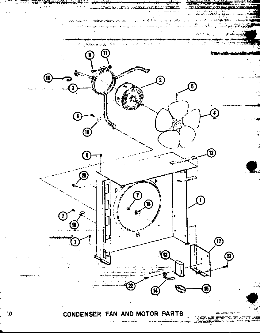 Amana ERCQ30-001A/P55420-4C condenser fan and motor parts (ercq24-001a/p55420-3c) (ercq30-001a/p55420-4c) (ercq36-001a/p55420-5c) (ercq42-001a/p55420-6c) diagram