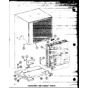 Amana CRF2.5-1J/P67850-10C condenser and cabinet parts diagram