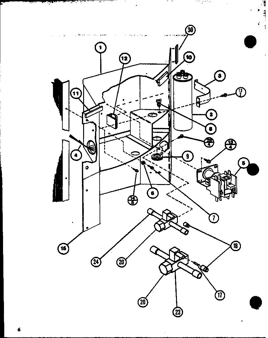 Amana ARCF24U01BC/P9917924C control assembly diagram