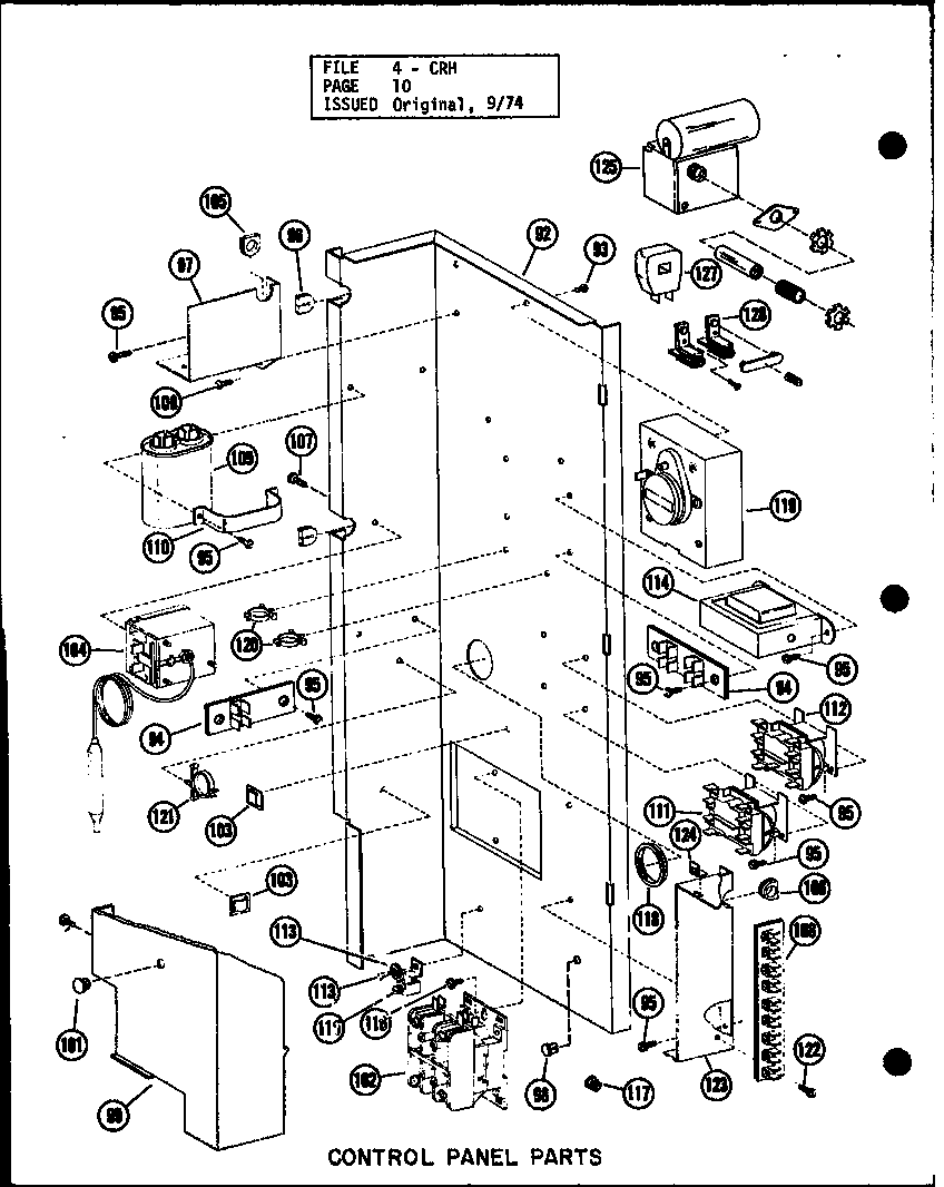 Amana CRH2.5-1/P55200-10C control panel parts (crh2.5-1/p55200-10c) (crh3-1/p55200-6c) diagram