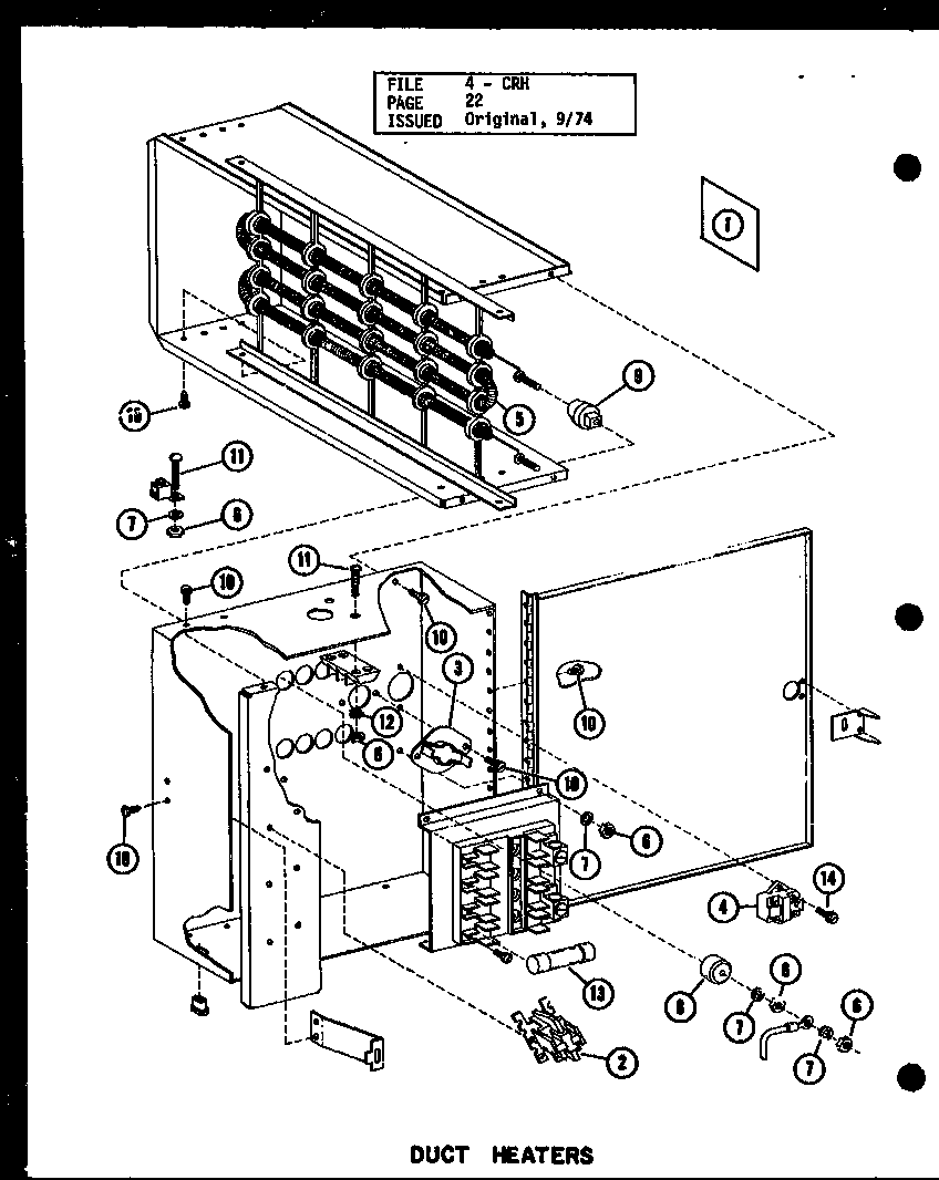 Amana CRH2.5-1/P55200-10C duct heaters (d55338-5/p55338-5c) (d55338-10/p55338-10c) (d55338-15/p55338-15c) (d55338-20/p55338-20c) diagram