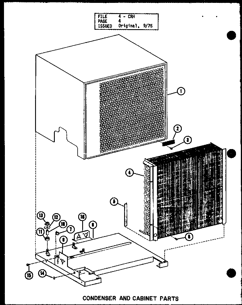 Amana CRH2.5-1/P55200-19C condenser and cabinet parts (crh2.5-1/p55200-19c) (crh3-1/p55200-20c) diagram
