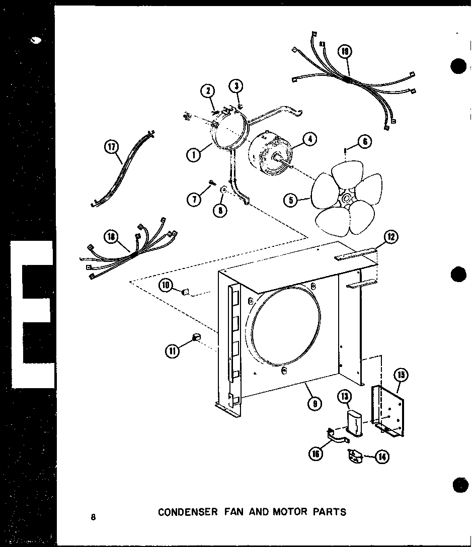 Amana RHQ36/P55200-53C condenser fan and motor parts (erhq24/p55200-49c) (erhq30/p55200-52c) (rhq36/p55200-53c) diagram