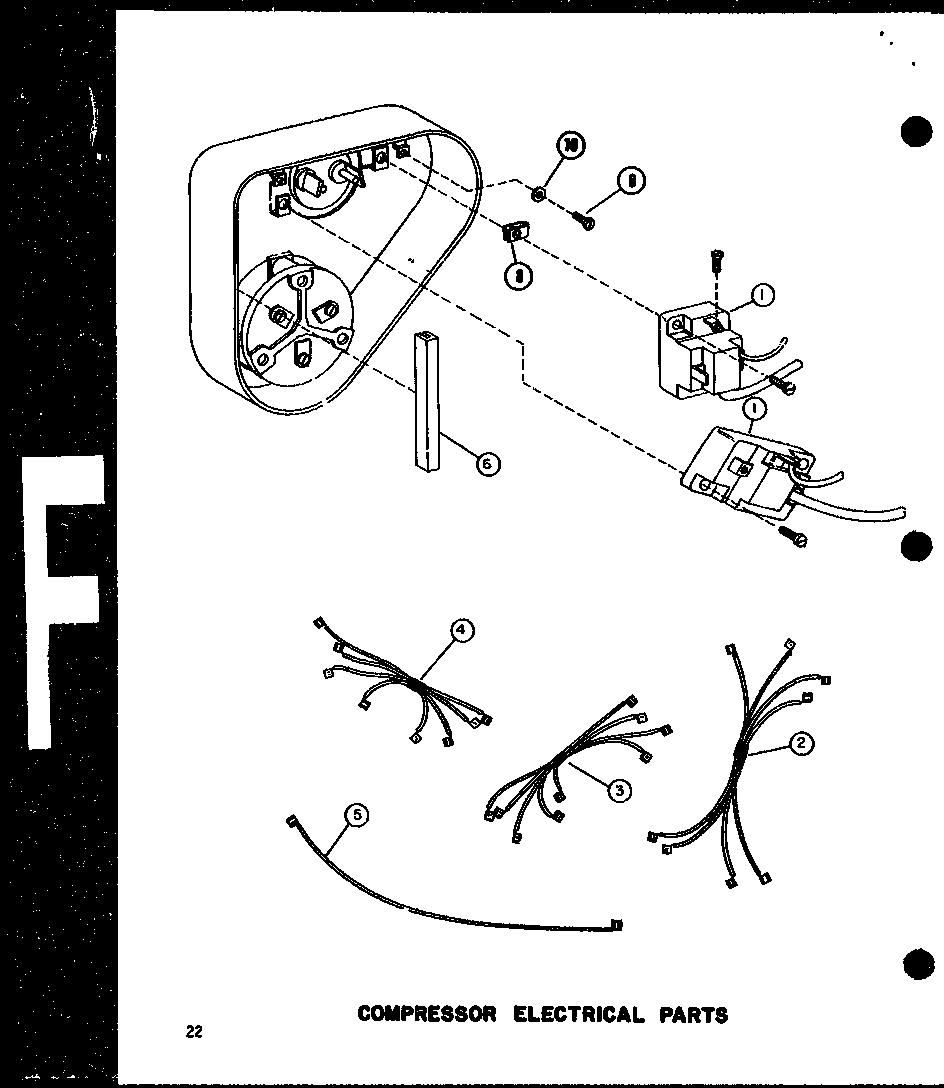 Amana RHQ36/P55200-53C compressor electrical parts (rhq48-001/p55201-47c) (rhq48-003/p55201-48c) (rhq48-001/p55201-49c) (rhq48-003/p55201-50c) (rhq60-001/p55201-51c) (rhq60-003/p55201-52c) diagram