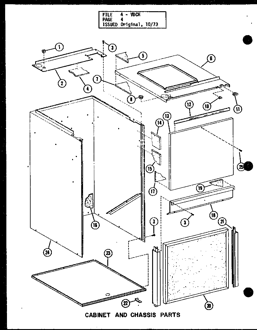 Amana VBCH-35X-1J/P54878-6C cabinet and chassis parts diagram