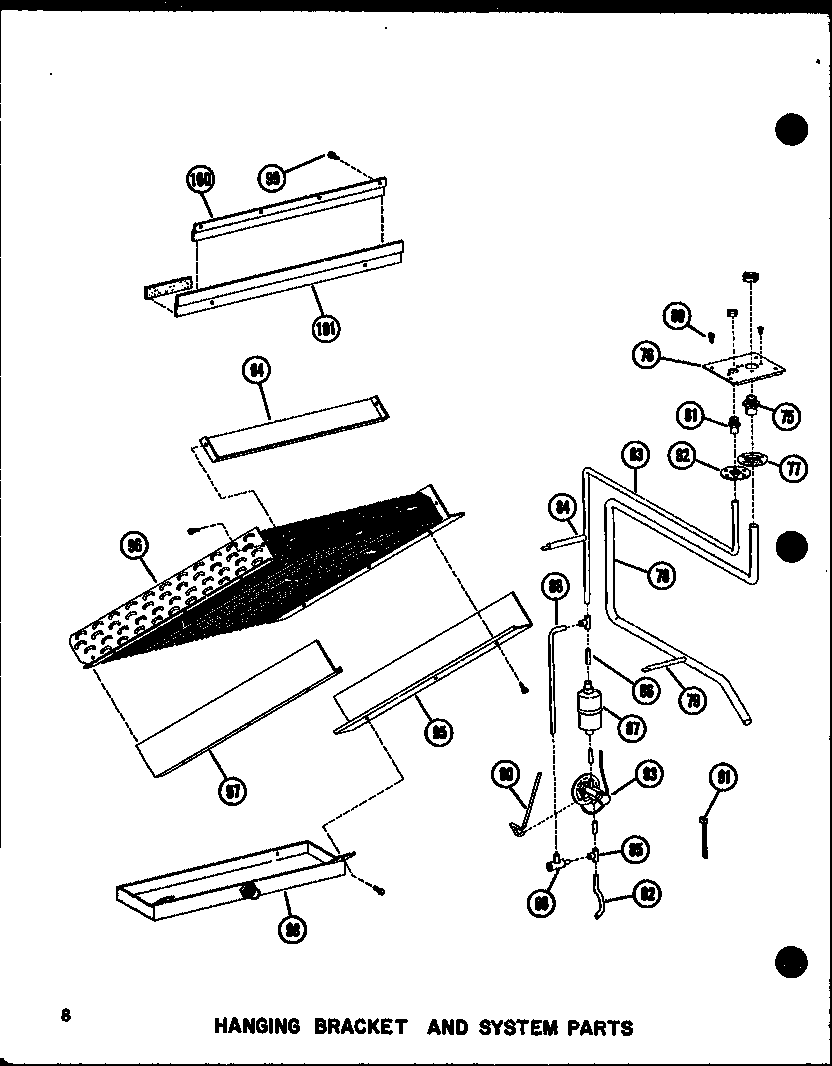 Amana VBCH-35X-1W/P55572-4C hanging bracet and system parts (vbch-30x-1w/p55572-3c) (vbch-35x-1w/p55572-4c) (vbch-30x-1j/p54878-23c) diagram