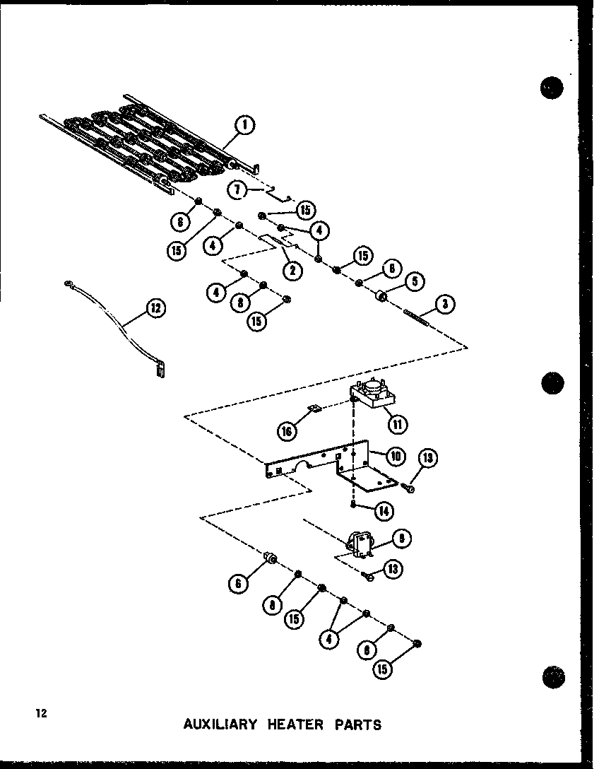 Amana VBCH-35X-1W/P55572-4C auxiliary heater parts (vbch30/p55895-2c) (vbch35/p55895-2c) diagram