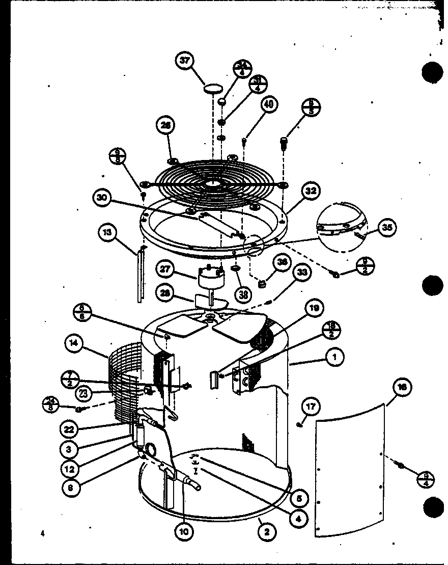 Amana ARHF24U01C/P9917923C preform coil assembly diagram