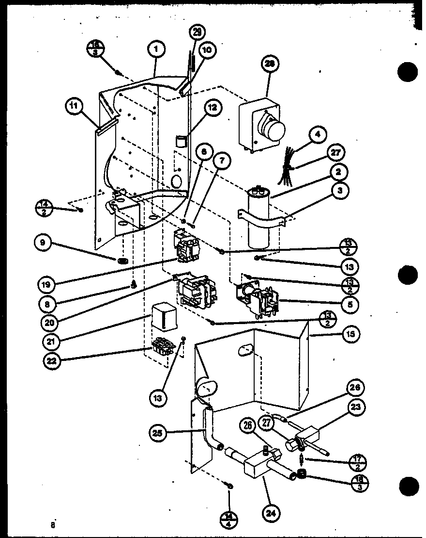 Amana ARHF24U01C/P9917923C control assembly diagram