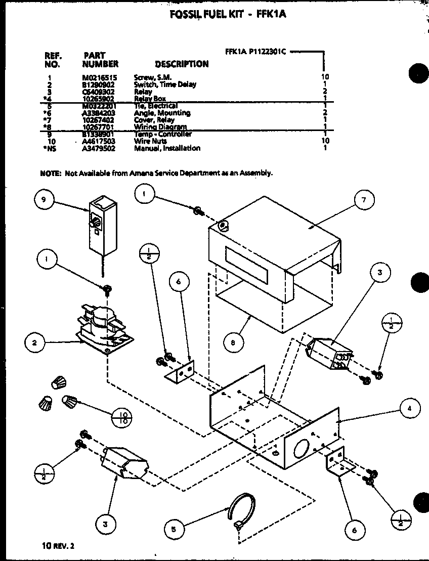 Amana ARHF24U01D/P1101002C (ffk1a/p1122301c) diagram