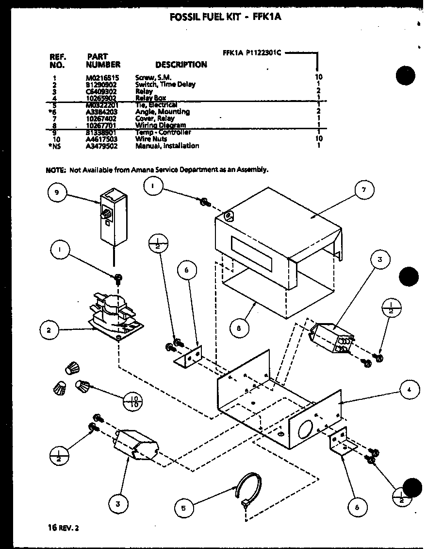 Amana SRHF30U01A/P1100803C (ffk1a/p1122301c) diagram