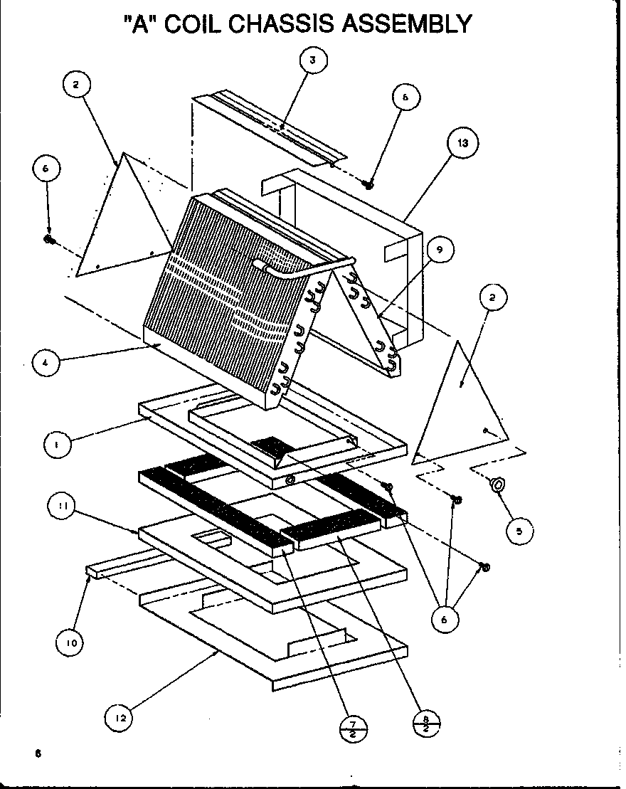Amana BHEA42T002A/P1101501C "a" coil chassis assembly diagram