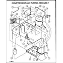 Amana SRHF18U01B/P1163801C compressor and tubing assembly (srhf18u01b/p1163801c) (srhf24u01b/p1163802c) (srhf30u01b/p1163803c) diagram