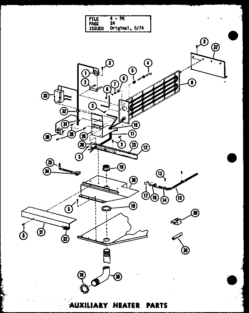 Amana PK3-1H/P54565-15C system & air parts (d54475-1/p54475-1c) diagram