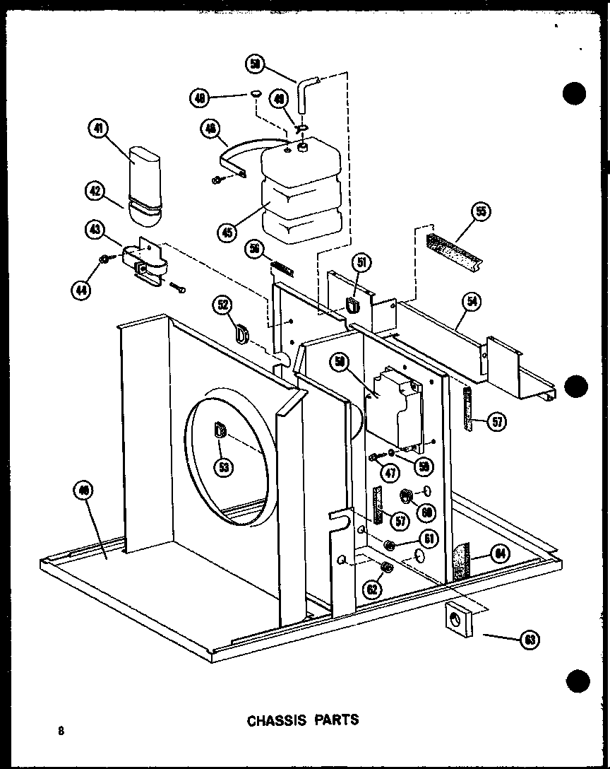 Amana EPCG4213-1A/P55480-17C chassis parts (epcg2508-1a/p55480-14c) (epcg3010-1a/p55480-15c) (epcg3512-1a/p55480-16c) diagram