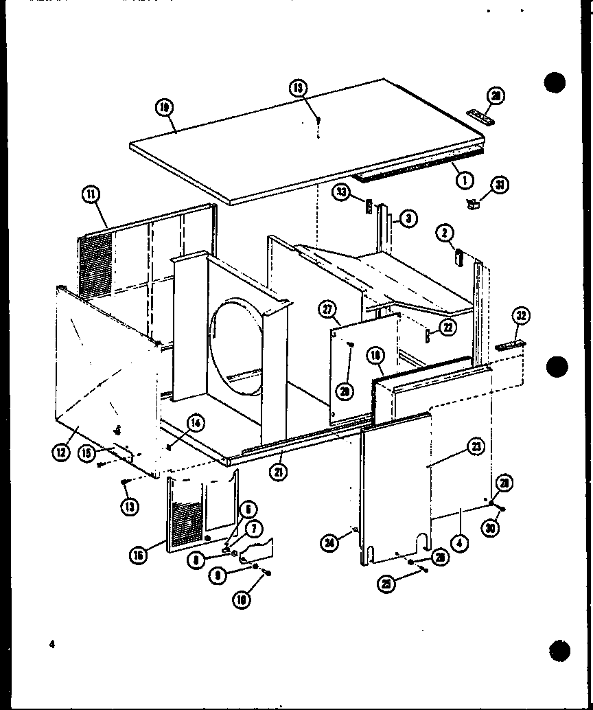 Amana EPHR2400-1E/P99148-1C cabinet assembly diagram