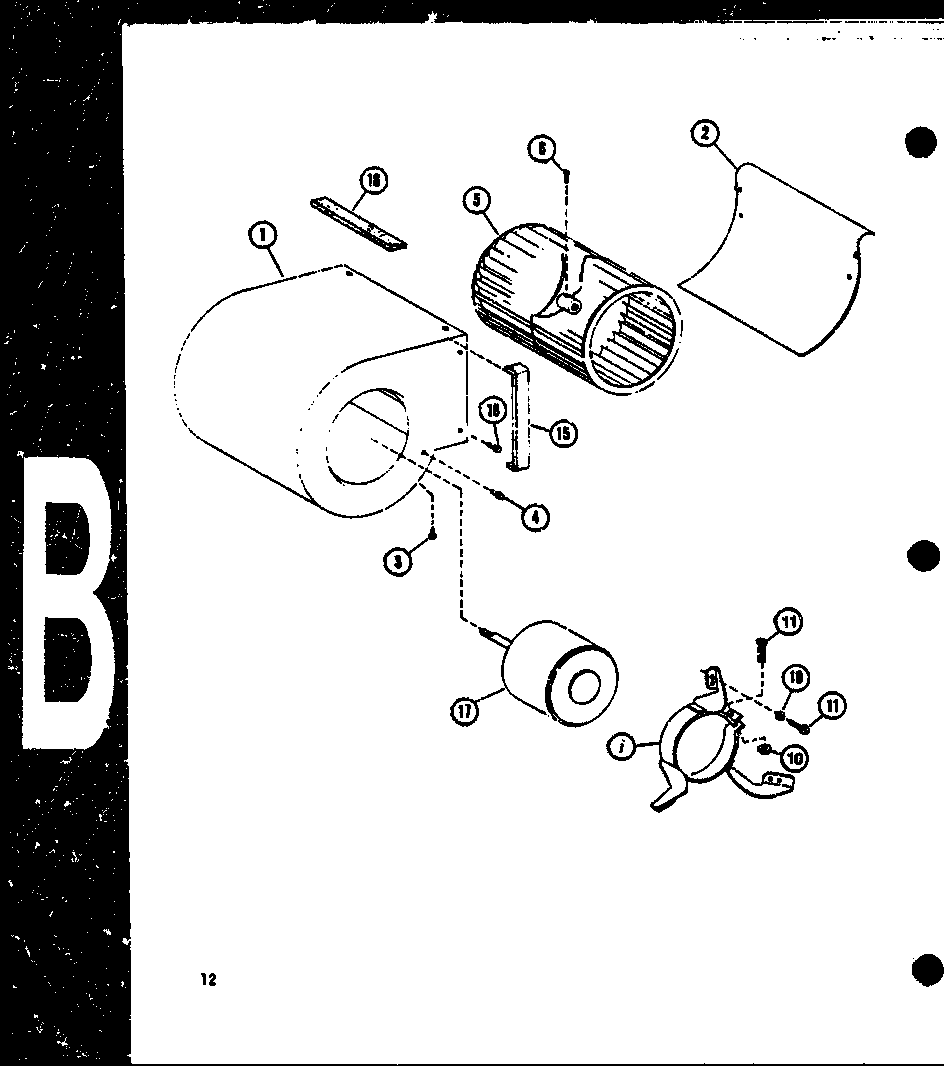 Amana EPHR2400-1E/P99148-1C blower assembly diagram