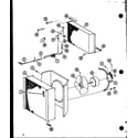 Amana EPHR42001A/P9914901C fan motor and evaporator diagram
