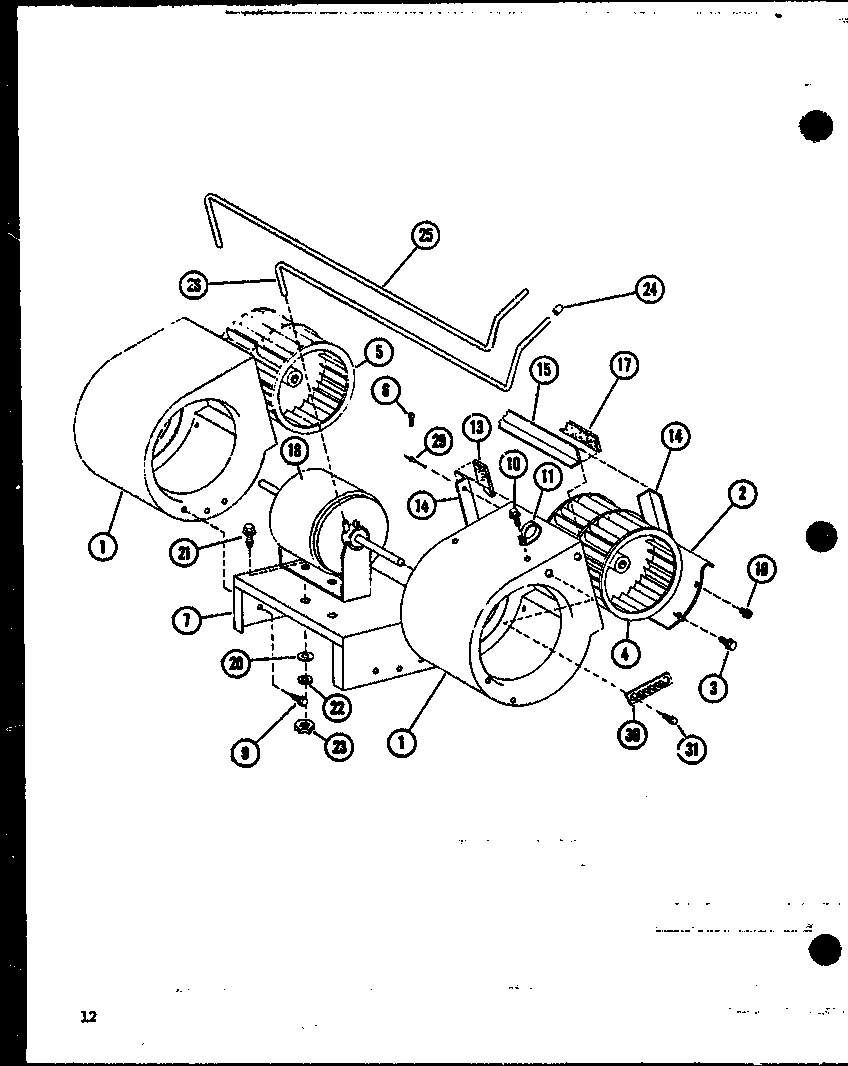 Amana EPHR60003A/P9914905C blower assembly diagram