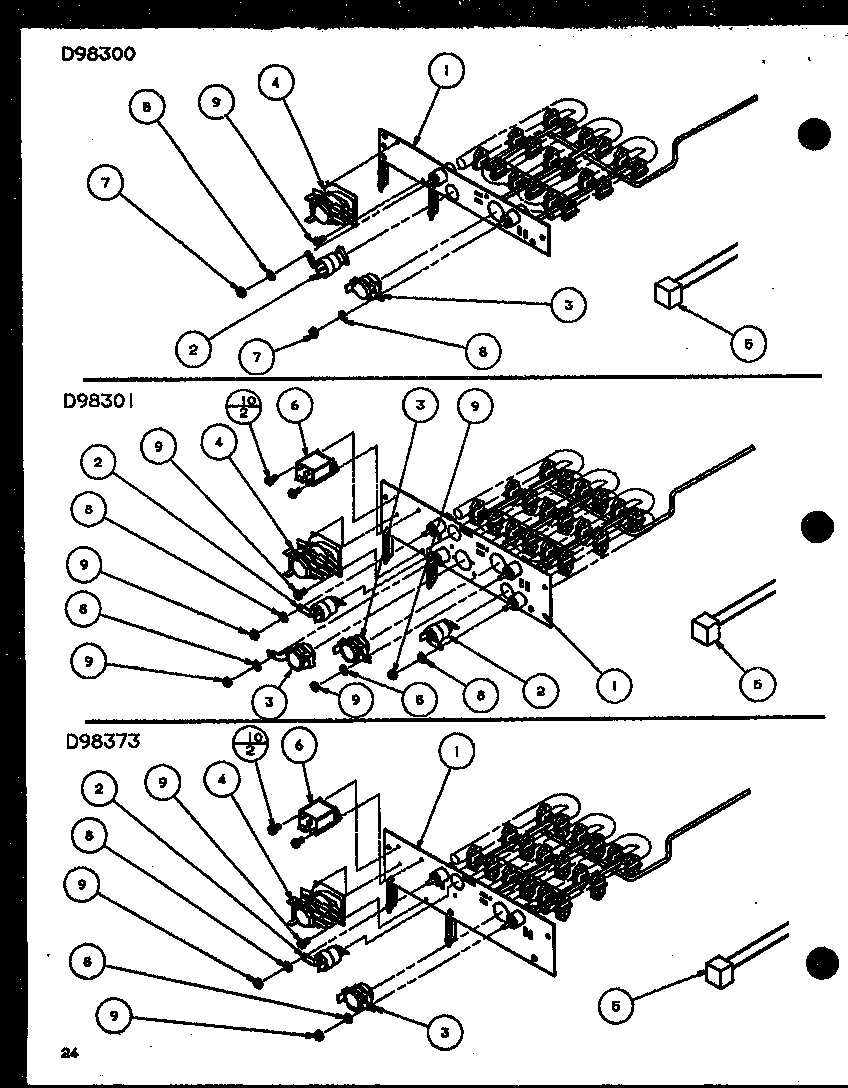 Amana SPHO36001A/P9999203C console diagram