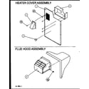 Amana PGB36B0702A/P1164708C heater cover assembly/flue hood assembly diagram