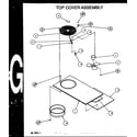 Amana PGB36B0702A/P1164708C top cover assembly diagram