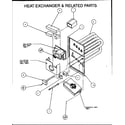 Amana PGA48B1153A/P1154108C heat exchanger & related parts diagram