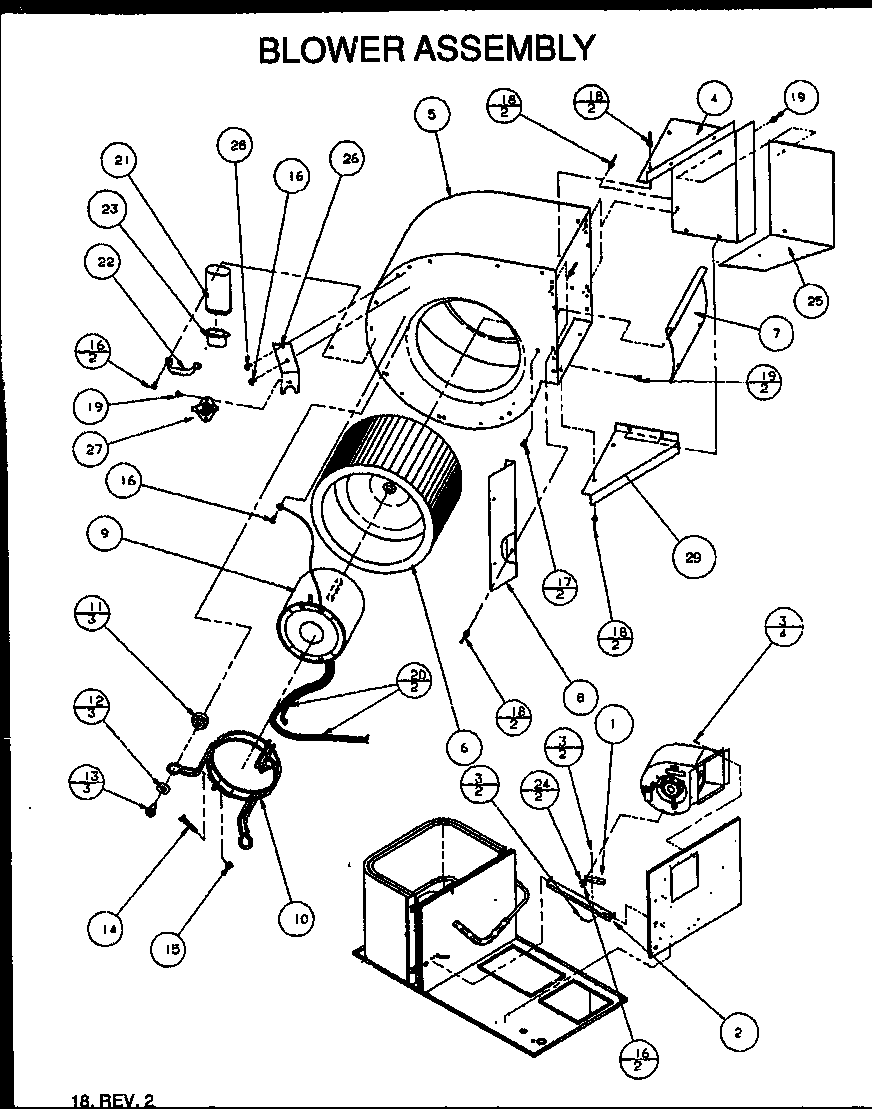 Amana PGA30B0702A/P1154005C blower assembly (pga24b0452a/p1164601c) (pga24b0702a/p1154002c) (pga24b0702a/p1164602c) (pga24b0902a/p1154003c) (pga24b0452a/p1154001c) (pga24b0902a/p1164603c) (pga30b0452a/p1164604c) (pga30b0452a/p1154004c) (pga30b0702a/p1154005c) (pga30b0902a/p1164606c) diagram
