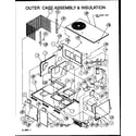 Amana PHA42B0003A/P1153902C outer case assembly & insulation diagram