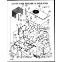 Amana PHA60B0002B/P1153907C outer case assembly & insulation diagram